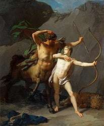 education of Achilles by Chiron.