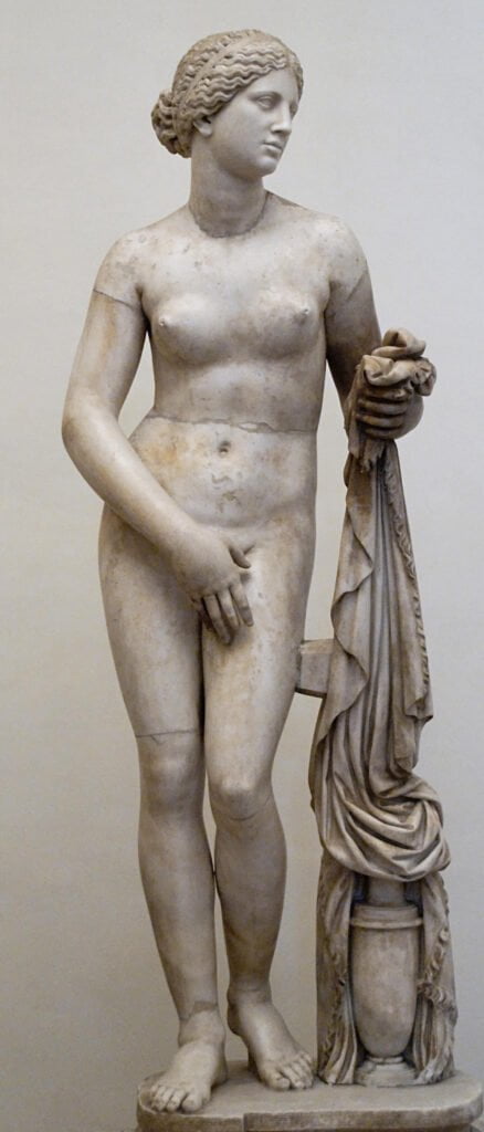 A classic statue or artwork of Aphrodite.