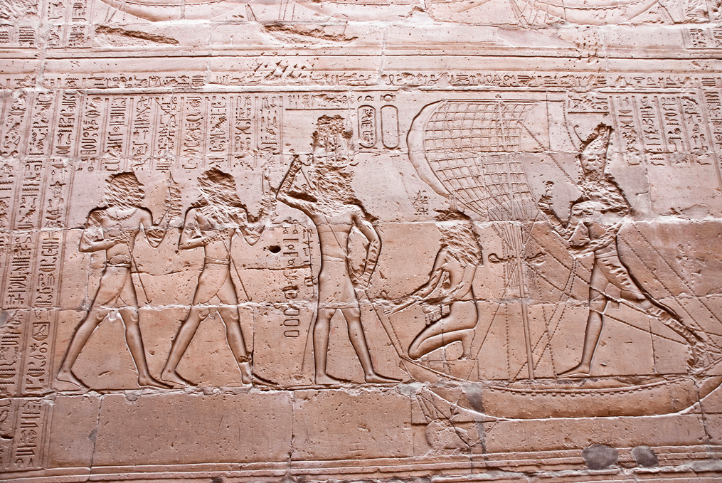 A depiction of the battle between Horus and Set