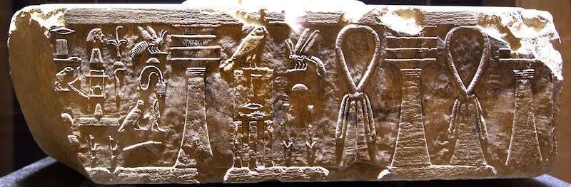 Art or inscriptions depicting Imhotep as a god