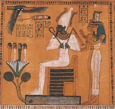 Artistic renderings or ancient depictions of the story of Osiris's death and resurrection.