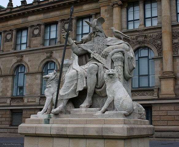 Odin Statue in Norse Mythology