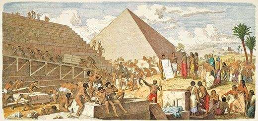 Construction of pyramids