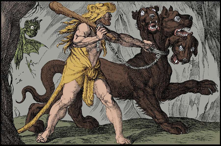 Artwork depicting the Labors of Hercules