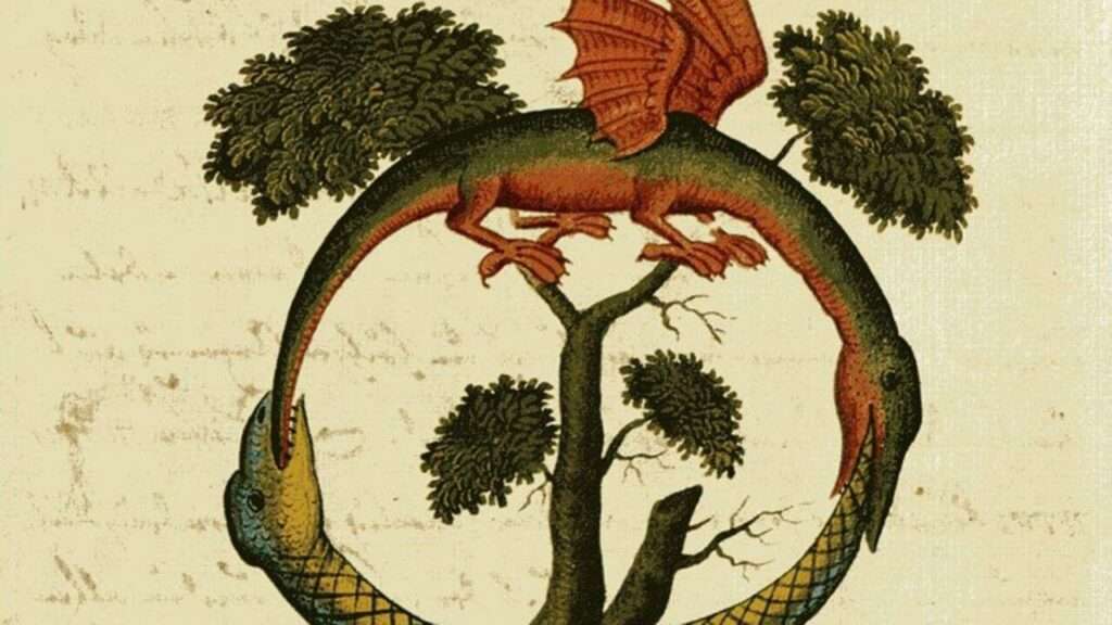 Artworks or symbols from other cultures that resemble the Ouroboros.