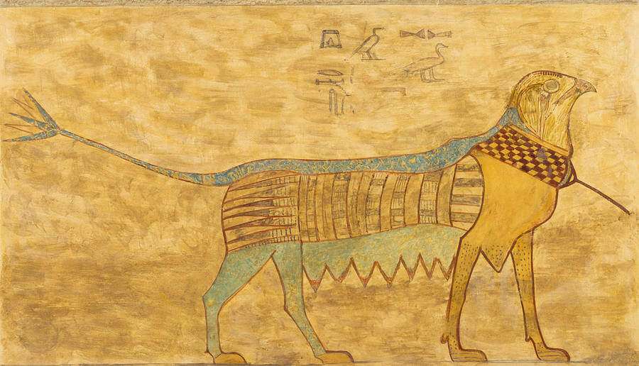 illustrations of Griffins from ancient Egyptian artwork.