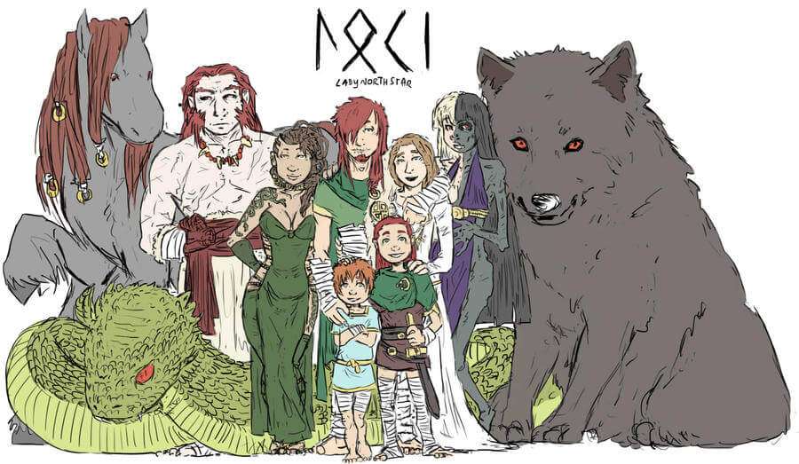  Artistic representations of Loki's family