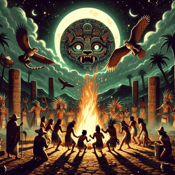 Aztec Ritual in Honor of Tezcatlipoca