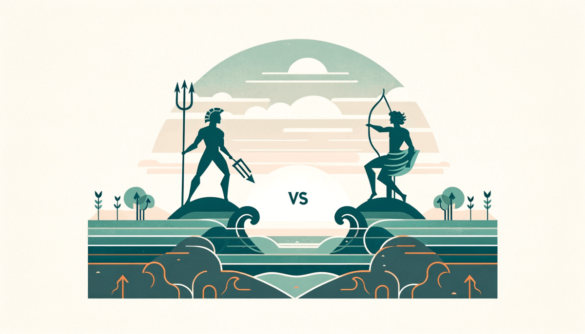Poseidon vs Eros: The Surge of the Sea vs The Arrow of Love