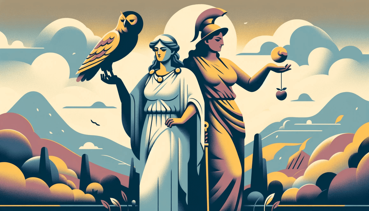 Athena vs Eris: The Confrontation of Wisdom and Discord