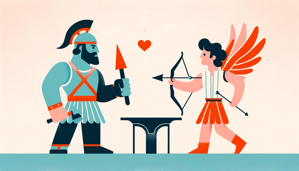 Hephaestus vs Eros: The Duel of Craft and Passion