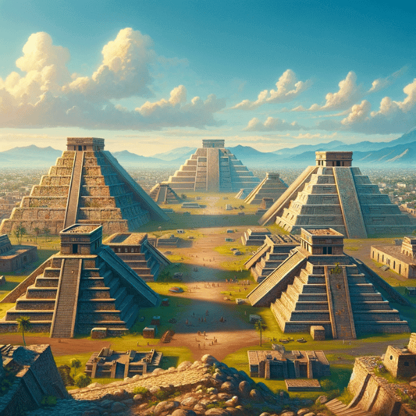 Depiction of an Ancient Aztec City