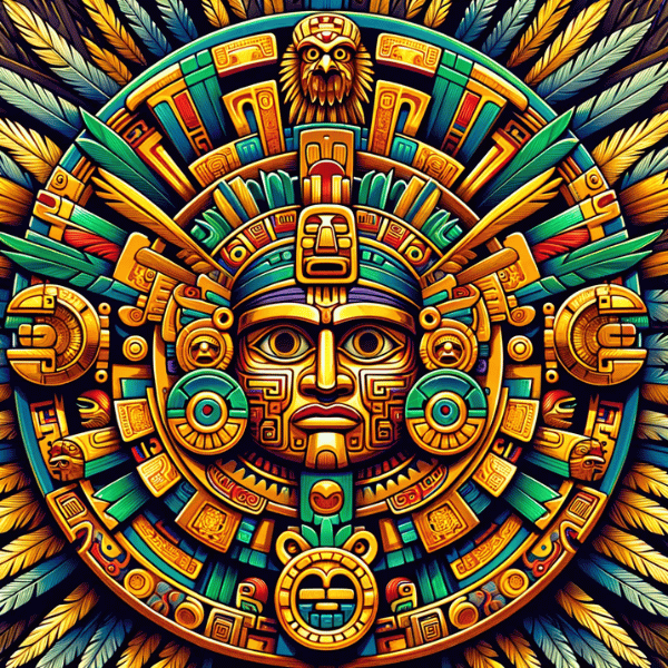 Tonatiuh, the Majestic Aztec Sun God