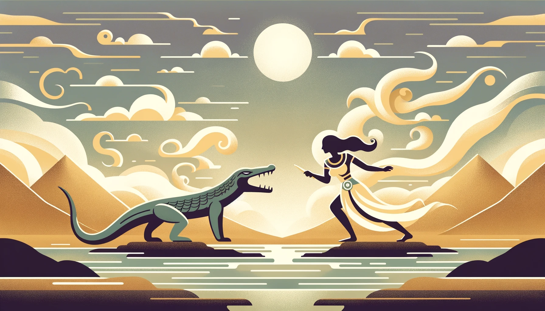 Sobek vs Shu: The Crocodile God vs the God of Air